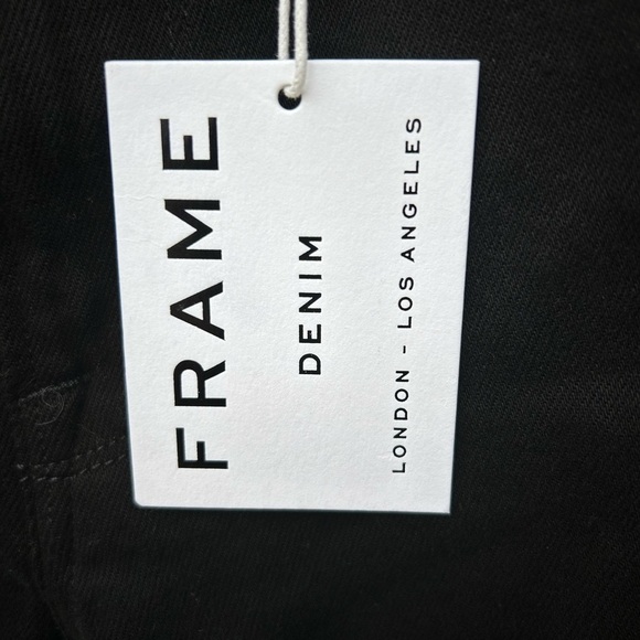 NWT Frame Denim L'Homme Skinny Jeans Black Size 34 - Picture 4 of 7
